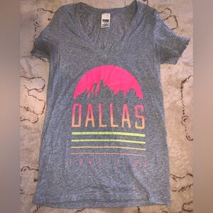 Pink Victoria’s Secret Dallas Graphic Short Sleeve Shirt